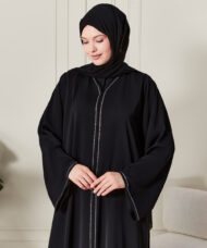 Leyali Dubai Swarovski Taş İşlemeli Ferace - Görsel 3