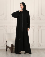 Leyali Dubai Swarovski Taş İşlemeli Ferace (Kristal)