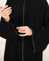 Leyali Dubai Swarovski Taş İşlemeli Ferace (Kristal) - Görsel 4