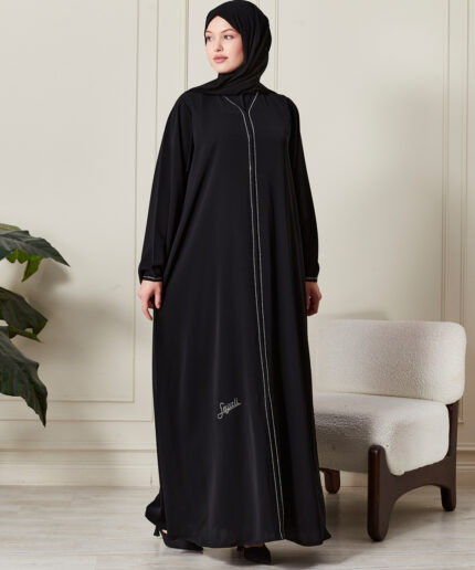 Leyali Dubai Swarovski Taş İşlemeli Ferace