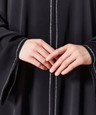 Leyali Dubai Swarovski Taş İşlemeli Ferace - Görsel 5