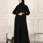 Leyali Dubai Sade Fermuarlı Ferace