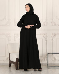 Leyali Dubai Sade Fermuarlı Ferace