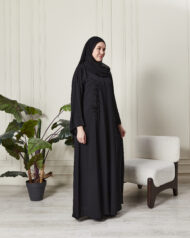 Leyali Dubai | Floral İhtişam 3D Nakışlı ve El İşçiliği Boncuklu Lüks İpek Abaya Takımı