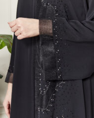 Leyali Dubai: Kristal Işıltılı İpek Abaya - Görsel 3