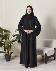 Leyali Dubai: Kristal Işıltılı İpek Abaya - Görsel 4