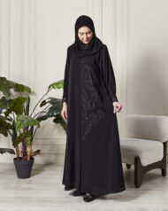 Leyali Dubai: Kristal Işıltılı İpek Abaya - Görsel 6