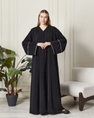 Leyali Dubai | 3 Sıra Swarovski Detaylı Abaya