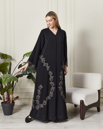 Leyali Dubai | Premium Koleksiyon Fransız Danteli ile Taçlandırılmış İpek