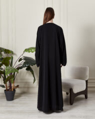 Leyali Dubai | Siyah Biye Detaylı Abaya&Ferace - Görsel 4