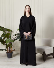 Leyali Dubai | Siyah Biye Detaylı Abaya&Ferace - Görsel 6