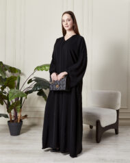 Leyali Dubai | Siyah Biye Detaylı Abaya&Ferace - Görsel 7
