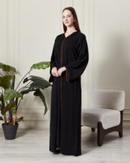 Leyali Dubai | Renkli Biyeli Ferace - Görsel 5