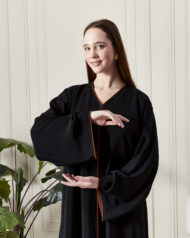 Leyali Dubai | Renkli Biyeli Ferace - Görsel 8