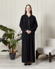 Leyali Dubai | Parıltılı Şerit Detaylı Abaya Takımı