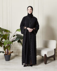 Leyali Dubai | Swarovski Taş ve Dantel İşlemeli Lüks Abaya - Görsel 2