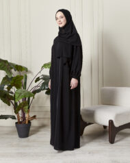 Leyali Dubai | Balon Kol Detaylı Spor-Şık Ferace - Görsel 2