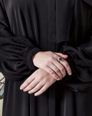 Leyali Dubai | Balon Kol Detaylı Spor-Şık Ferace - Görsel 5