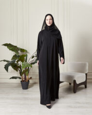 Leyali Dubai | Swarovski Işıltılı Minimalist İpek Ferace & Abaya - Görsel 3