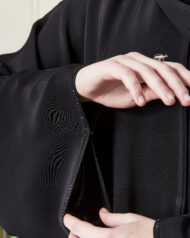 Leyali Dubai | Swarovski Işıltılı Minimalist İpek Ferace & Abaya - Görsel 6