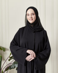 Leyali Dubai | Lazer Geometrik Kesim & Swarovski Detaylı Abaya - Görsel 6