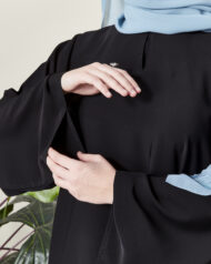 Leyali Dubai | Minimalist Şıklık: Geniş Kol İpek Elbise - Görsel 6