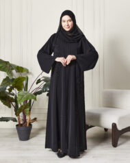Leyali Dubai | Floral İhtişam 3D Nakışlı ve El İşçiliği Boncuklu Lüks İpek Abaya Takımı - Görsel 6