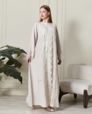 Leyali Dubai | Fransız Dantel Detaylı 1. Kalite İpek Abaya