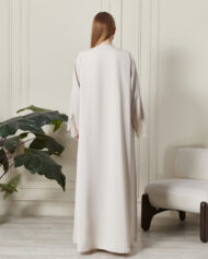 Leyali Dubai | Fransız Dantel Detaylı 1. Kalite İpek Abaya - Görsel 6