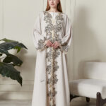 Leyali Dubai | Fransız Dantel Detaylı 1. Kalite İpek Abaya Siyah