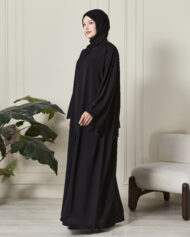 Leyali Dubai Swarovski Taş İşlemeli Ferace (Siyah) - Görsel 5