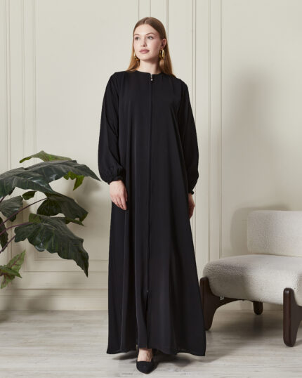 Leyali Dubai Fermuarlı & Kol İnce Lastik Detay